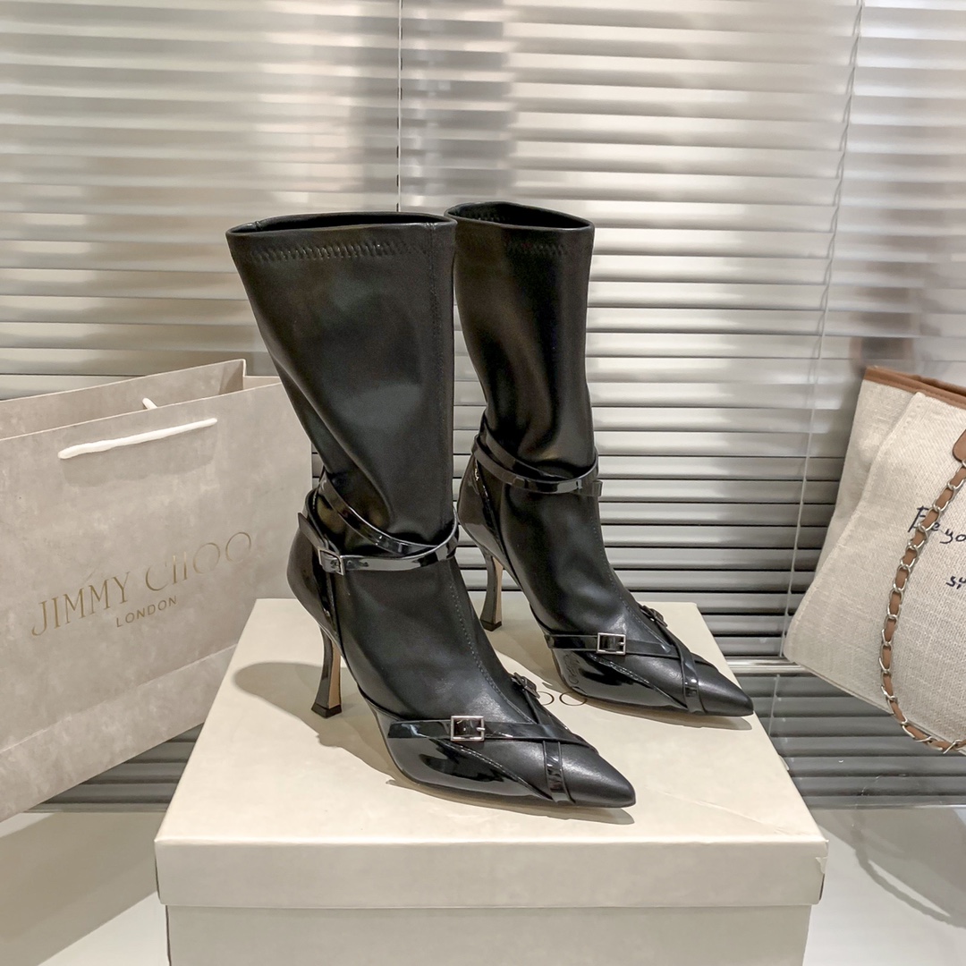 Jimmy Choo riders high heel boots-Luxeon