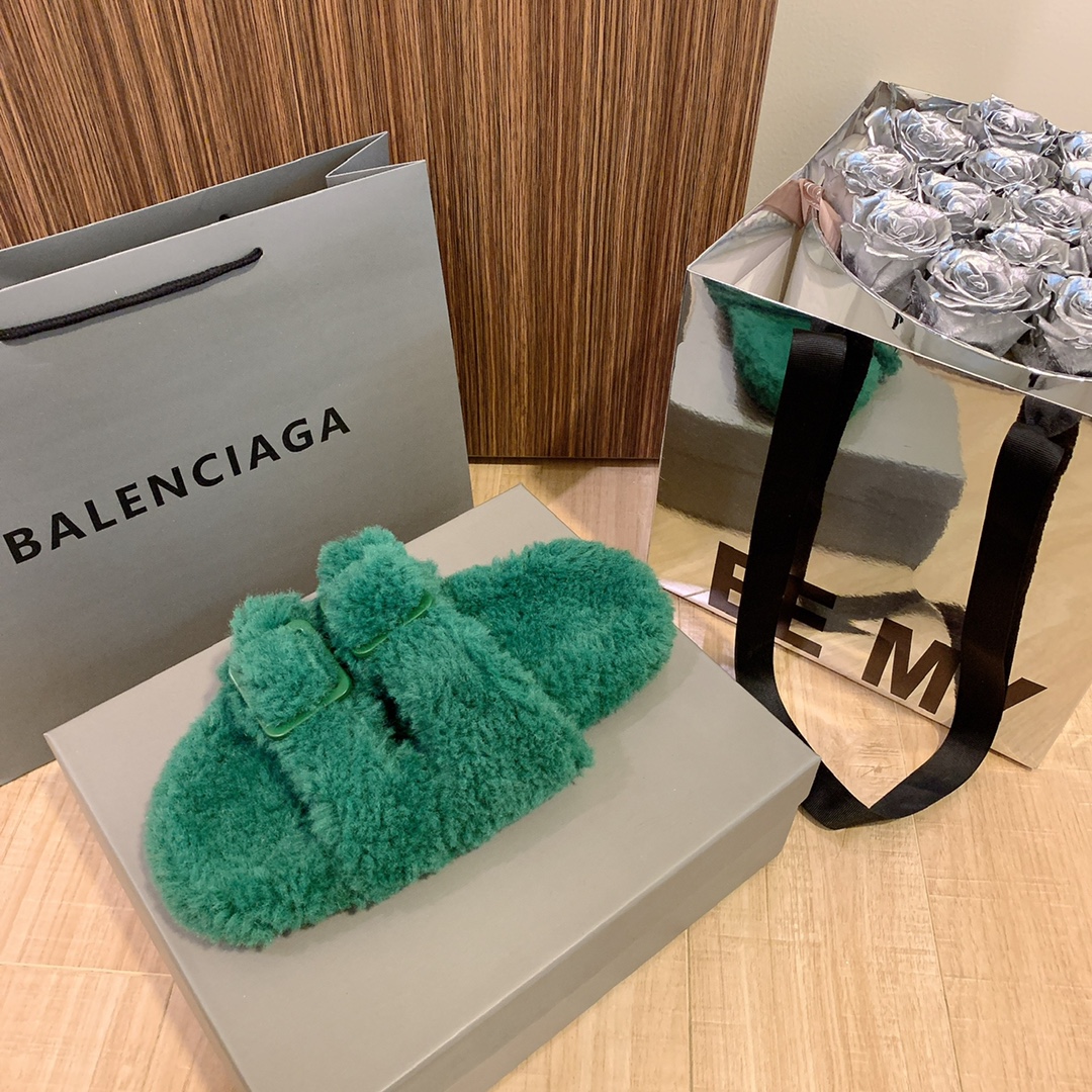 B style new wool slippers-Luxeon