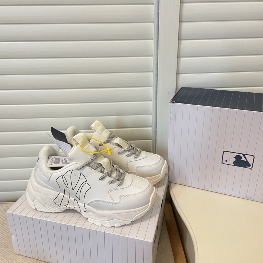 MLB new height-increasing thick sole sneakers casual shoes-Luxeon