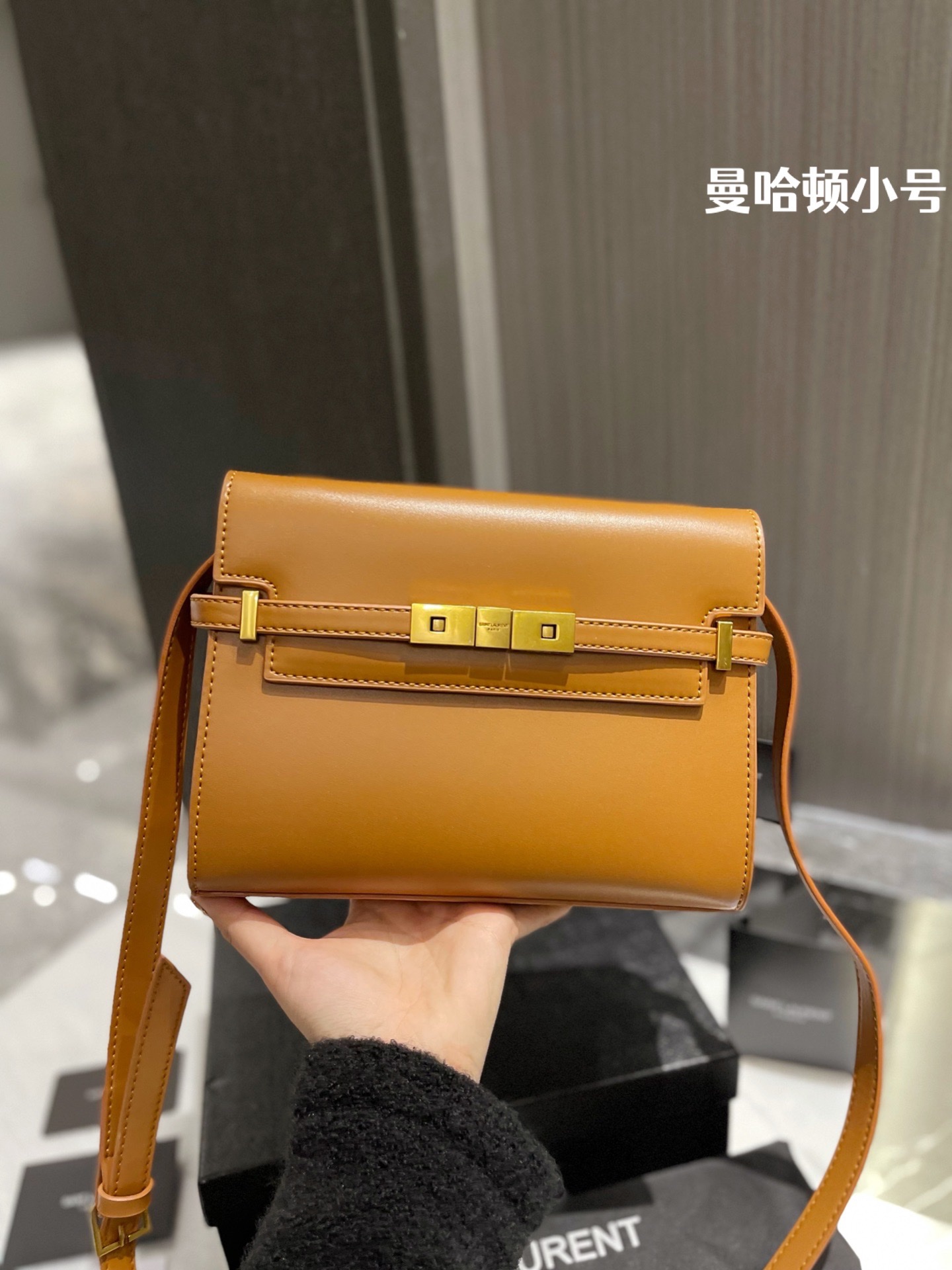 Saint Laurent Y style Manhattan Box Bags Messenger Bags-Luxeon