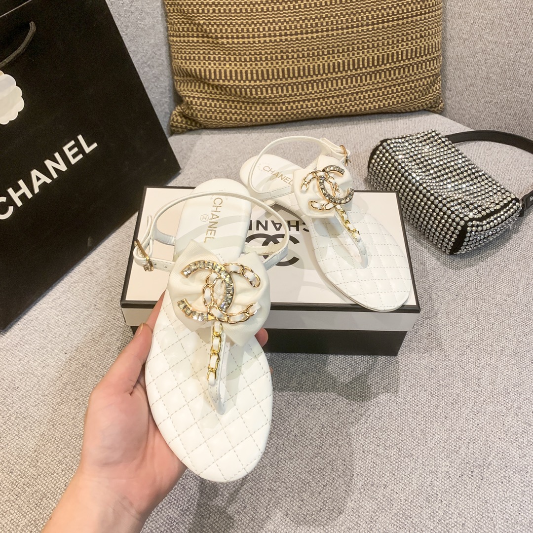 C style summer solid flip flops slippers-Luxeon