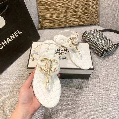 C style summer solid flip flops slippers-Luxeon