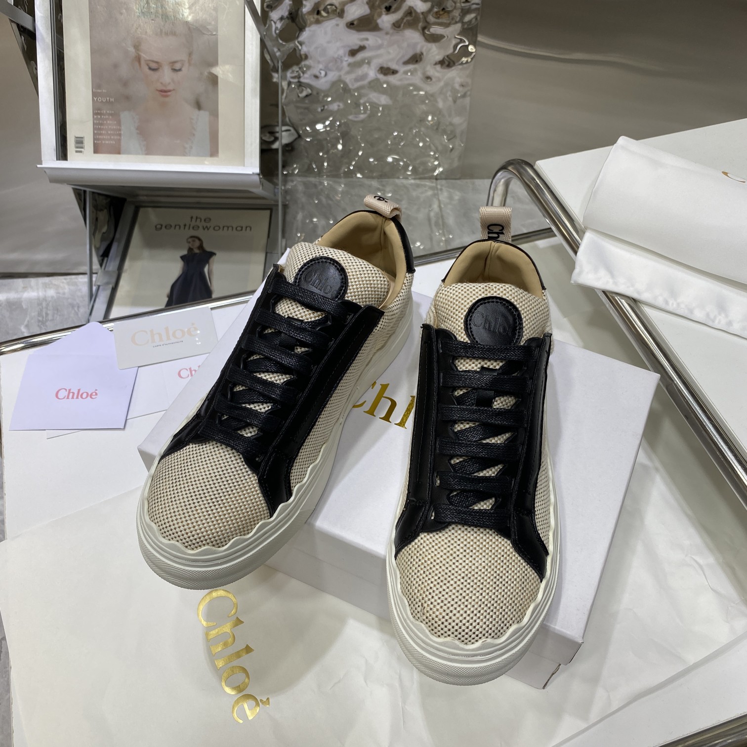 Chloe autumn new canvas flats casual shoes-Luxeon