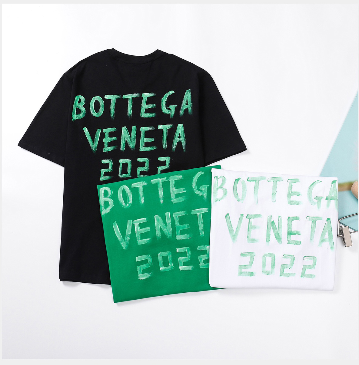 Bottega Veneta 2022 new style creative graffiti printed T-shirt-Luxeon