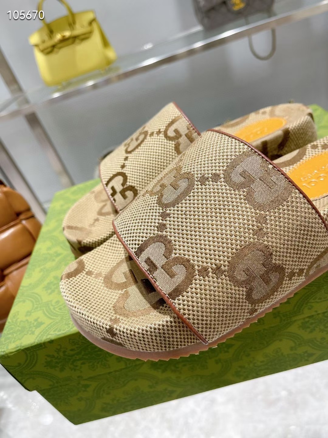 G style pop jacquard summer flat slippers-Luxeon
