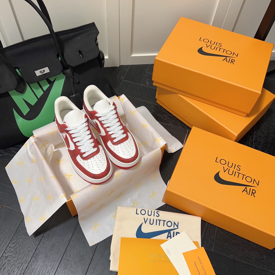 L style . x . Air Force1 22ss co-brand commerative sneaker Unisex casual shoes-Luxeon