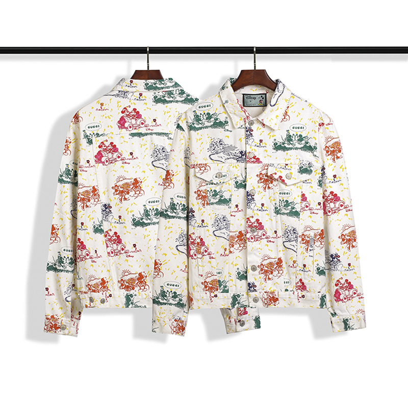 G style & Disney Co-branded Mickey full printing jeans jacket-Luxeon