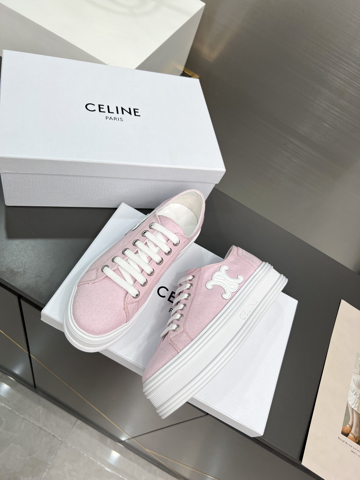 C style low heel canvas casual shoes-Luxeon