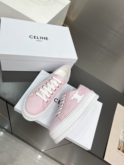 C style low heel canvas casual shoes-Luxeon