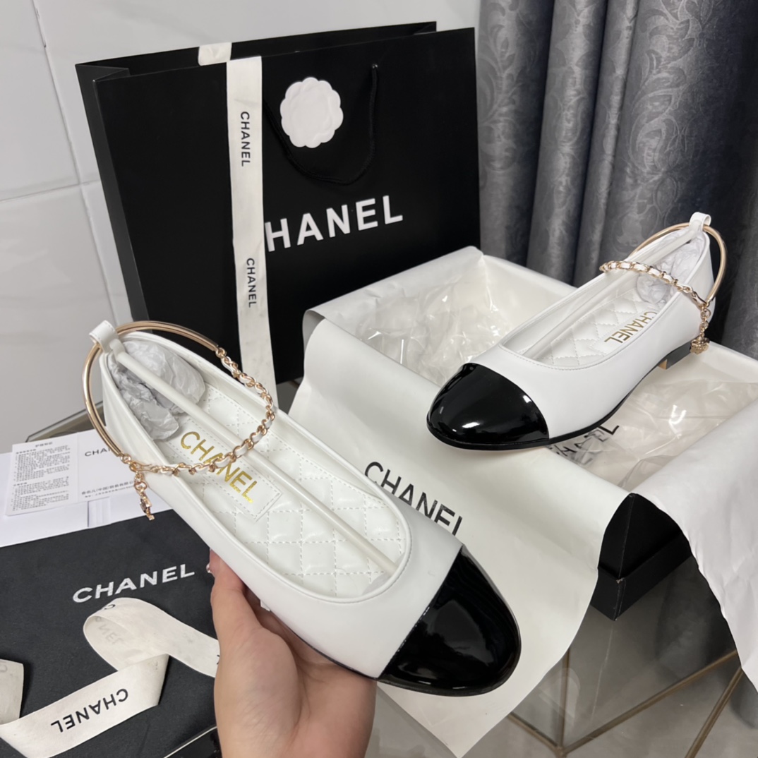 C style new women ballerina pumps elegant pointed toe shoes-Luxeon
