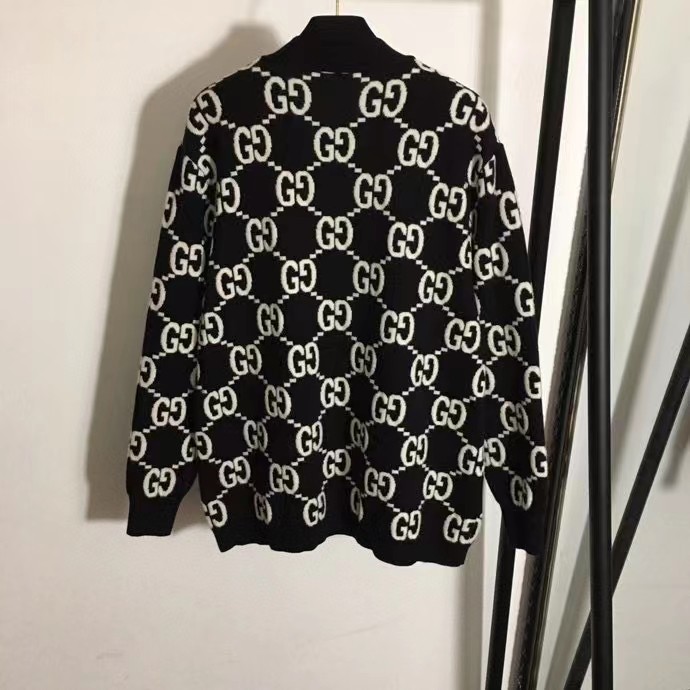 G style double G monogrammed single-breasted cashmere cardigan-Luxeon