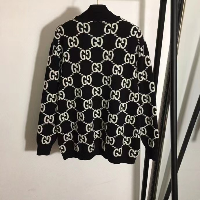 G style double G monogrammed single-breasted cashmere cardigan-Luxeon