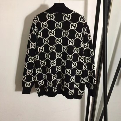 G style double G monogrammed single-breasted cashmere cardigan-Luxeon