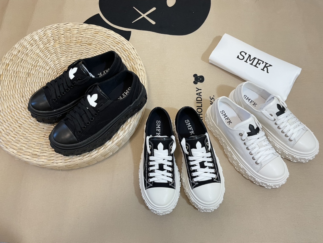 SMFK Tide Cross logo thick sole casual shoes-Luxeon