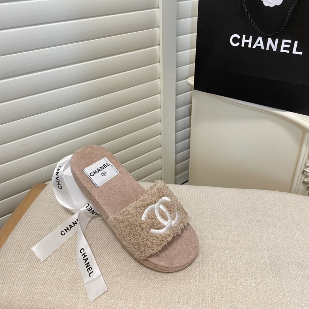 C style double-C winter wool slippers-Luxeon