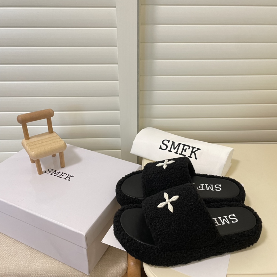 SMFK 2022 new women fur slippers-Luxeon