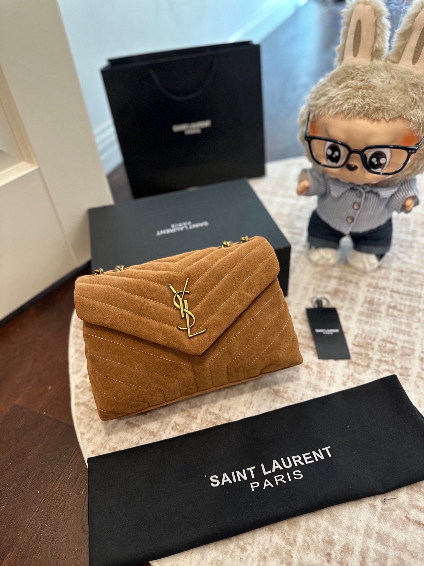 Suede cloud bag 25*16cm