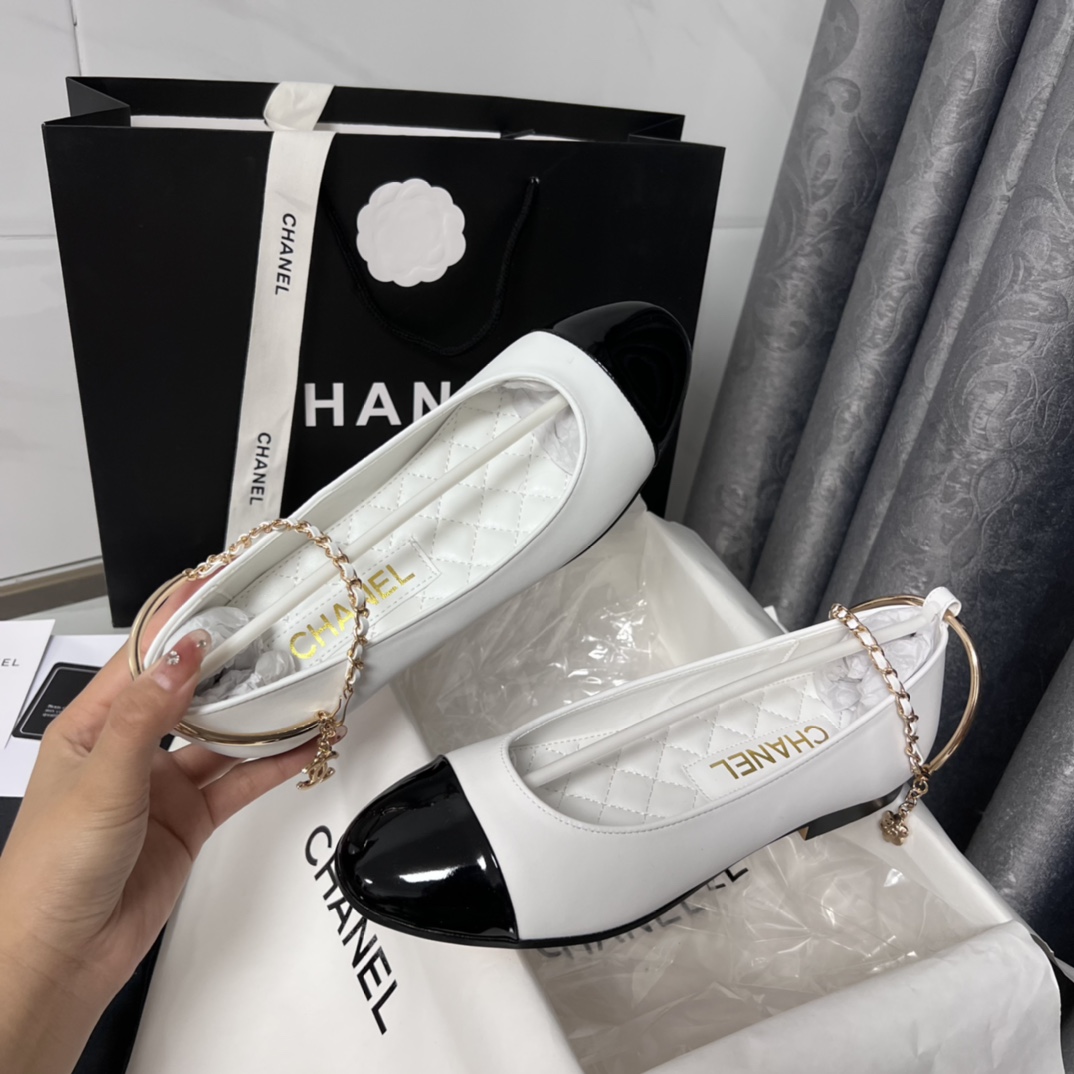 C style new women ballerina pumps elegant pointed toe shoes-Luxeon