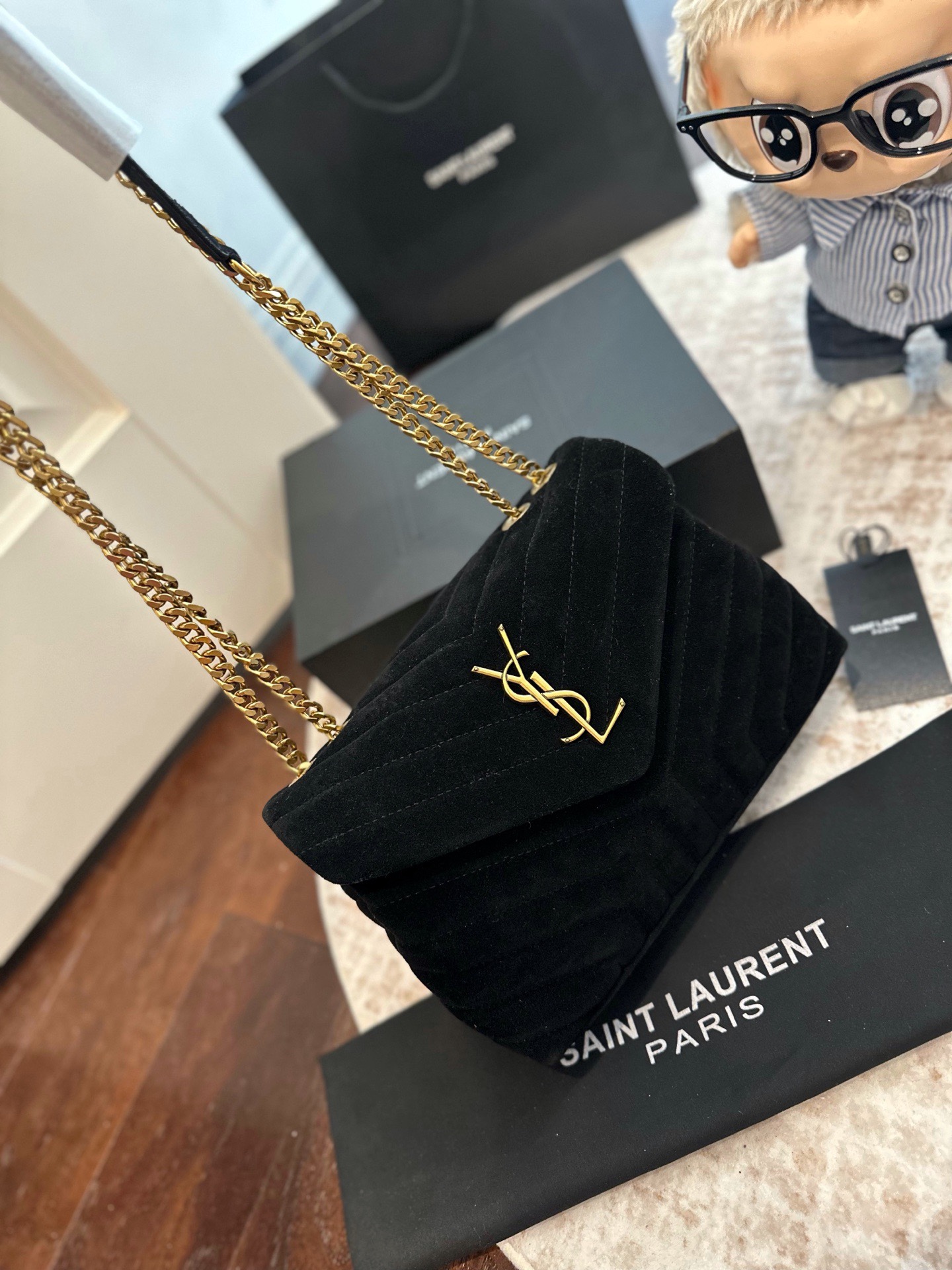 Suede cloud bag 25*16cm