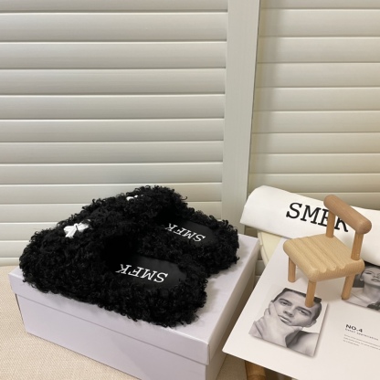 SMFK 2022 new women fur slippers-Luxeon