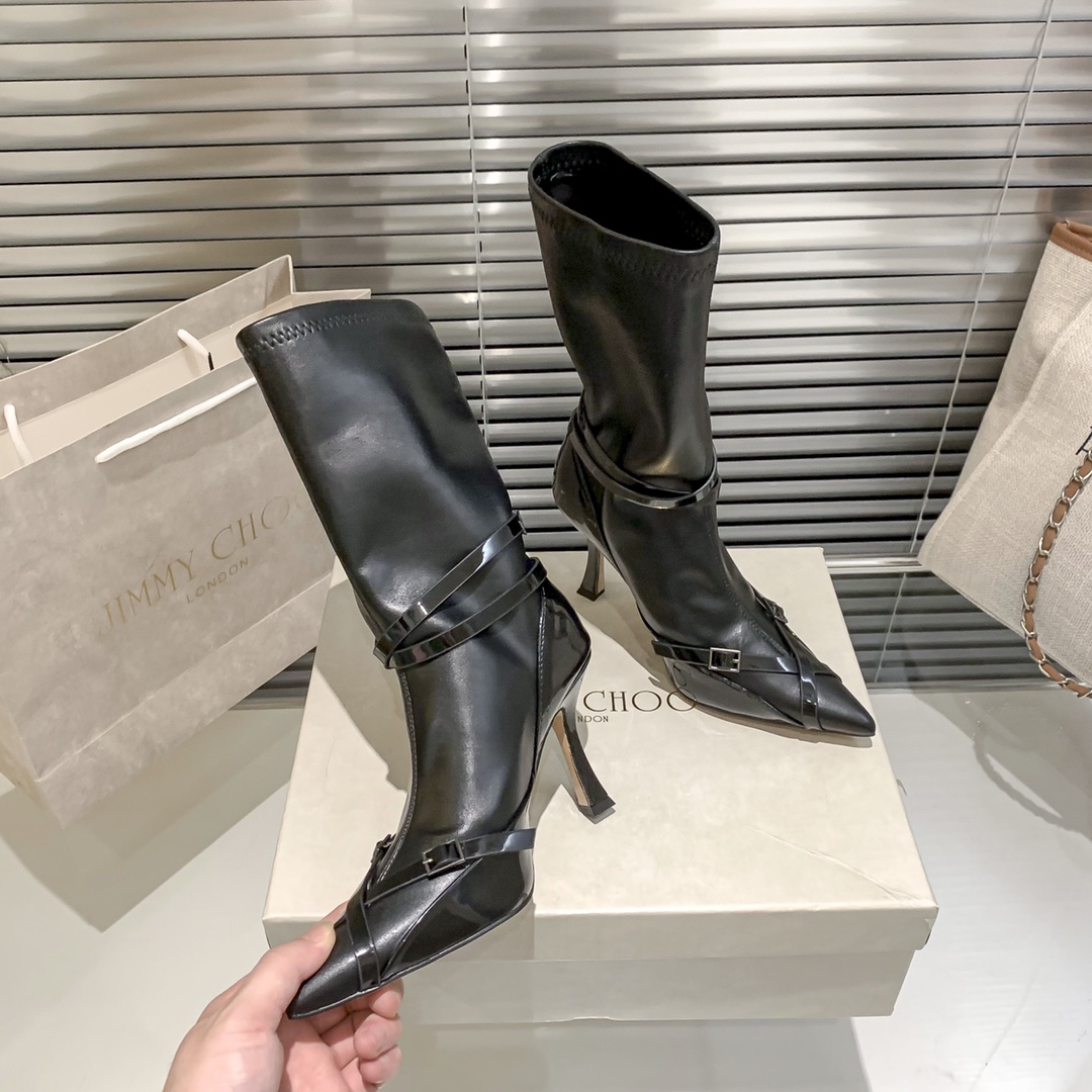 Jimmy Choo riders high heel boots-Luxeon
