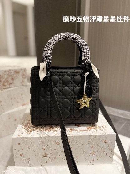 D style Diana Handbags Frosted (five grids)-Luxeon