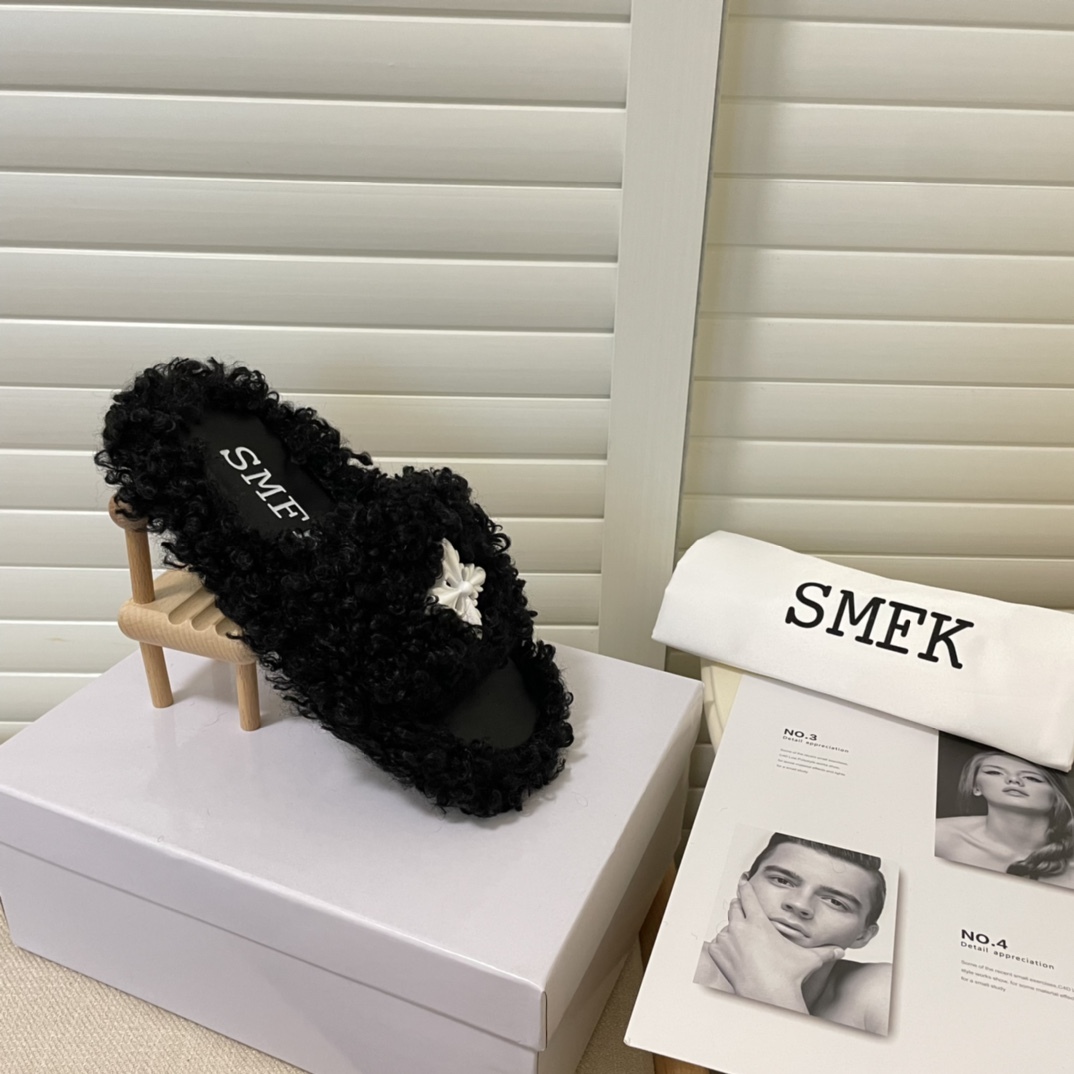 SMFK 2022 new women fur slippers-Luxeon