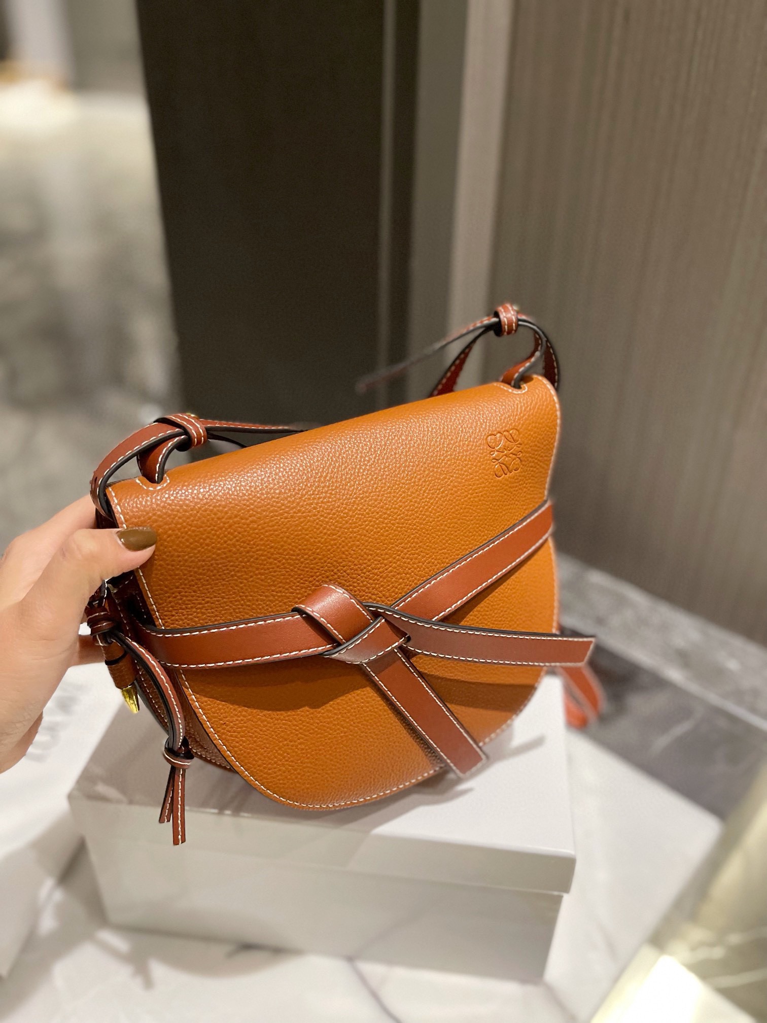 L style Gate Bag Saddle Bag Crossbody Bag-Luxeon