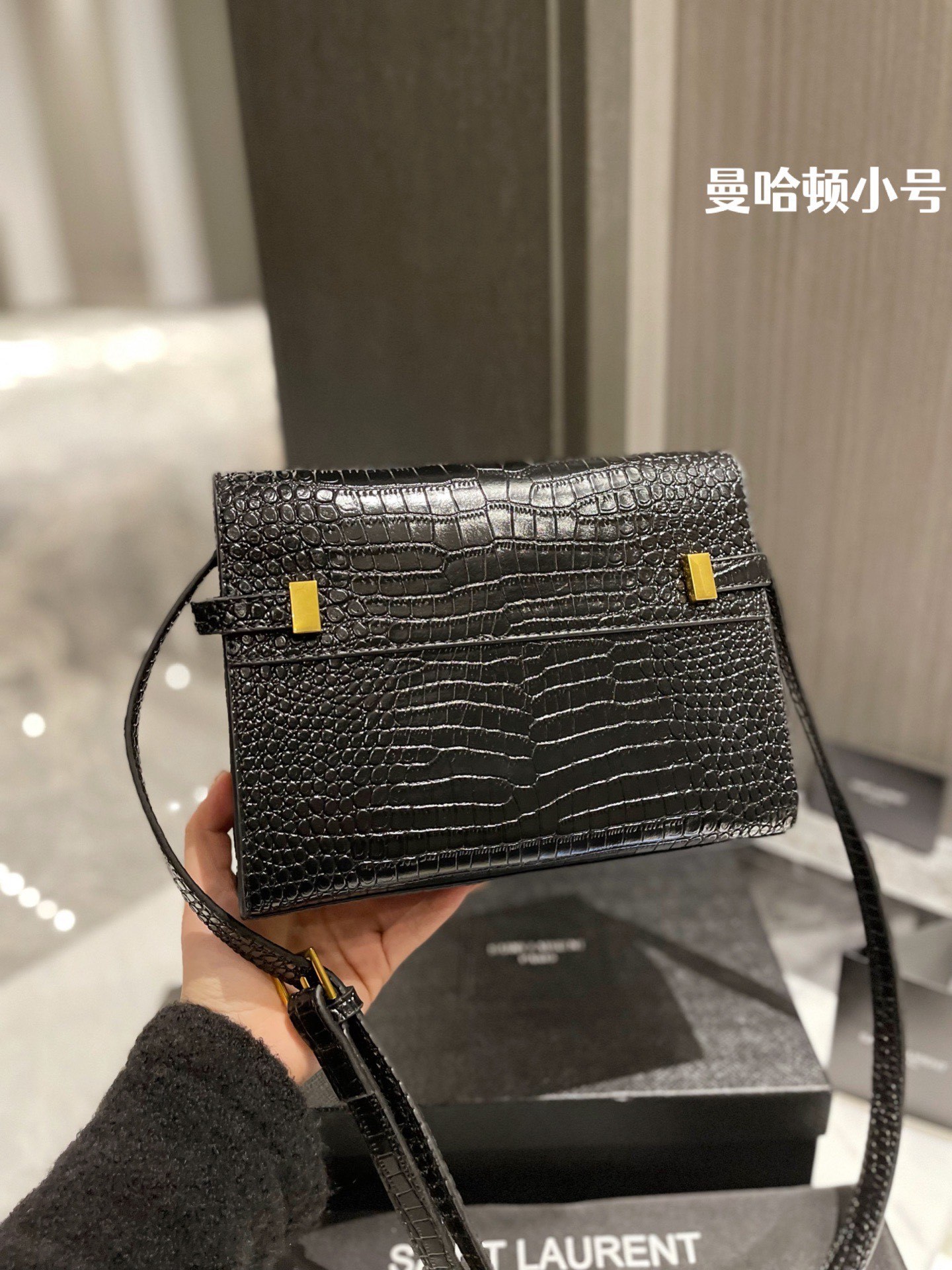 Saint Laurent Y style Manhattan Box Bags Messenger Bags-Luxeon