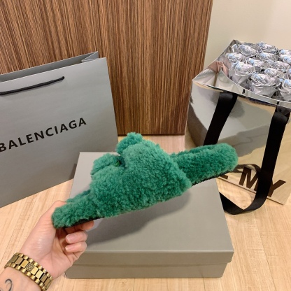 B style new wool slippers-Luxeon