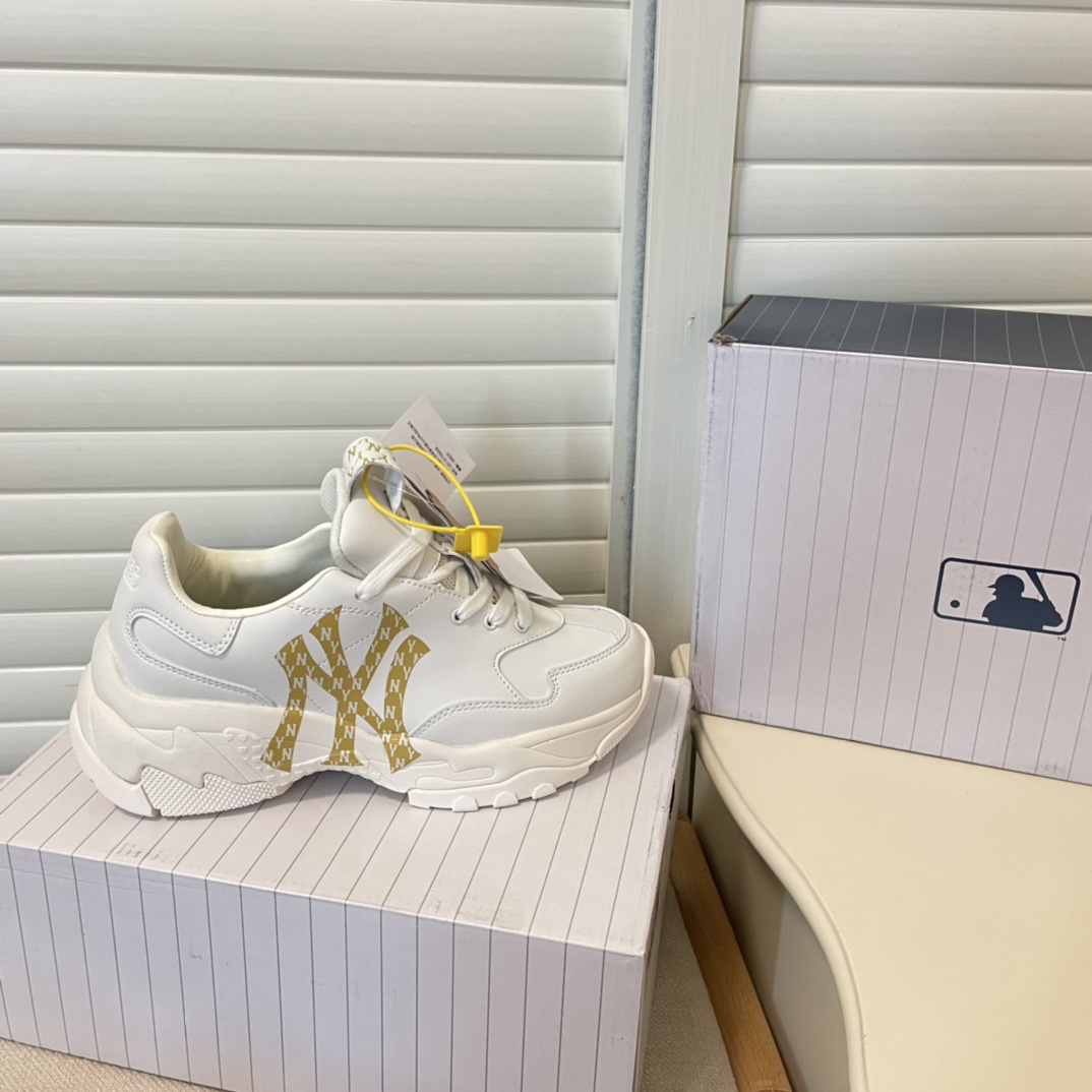 MLB new height-increasing thick sole sneakers casual shoes-Luxeon