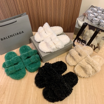 B style new wool slippers-Luxeon