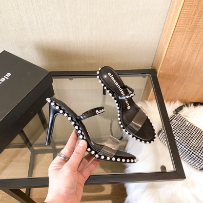Alexander women transparant strap rhinestone high heels pumps-Luxeon