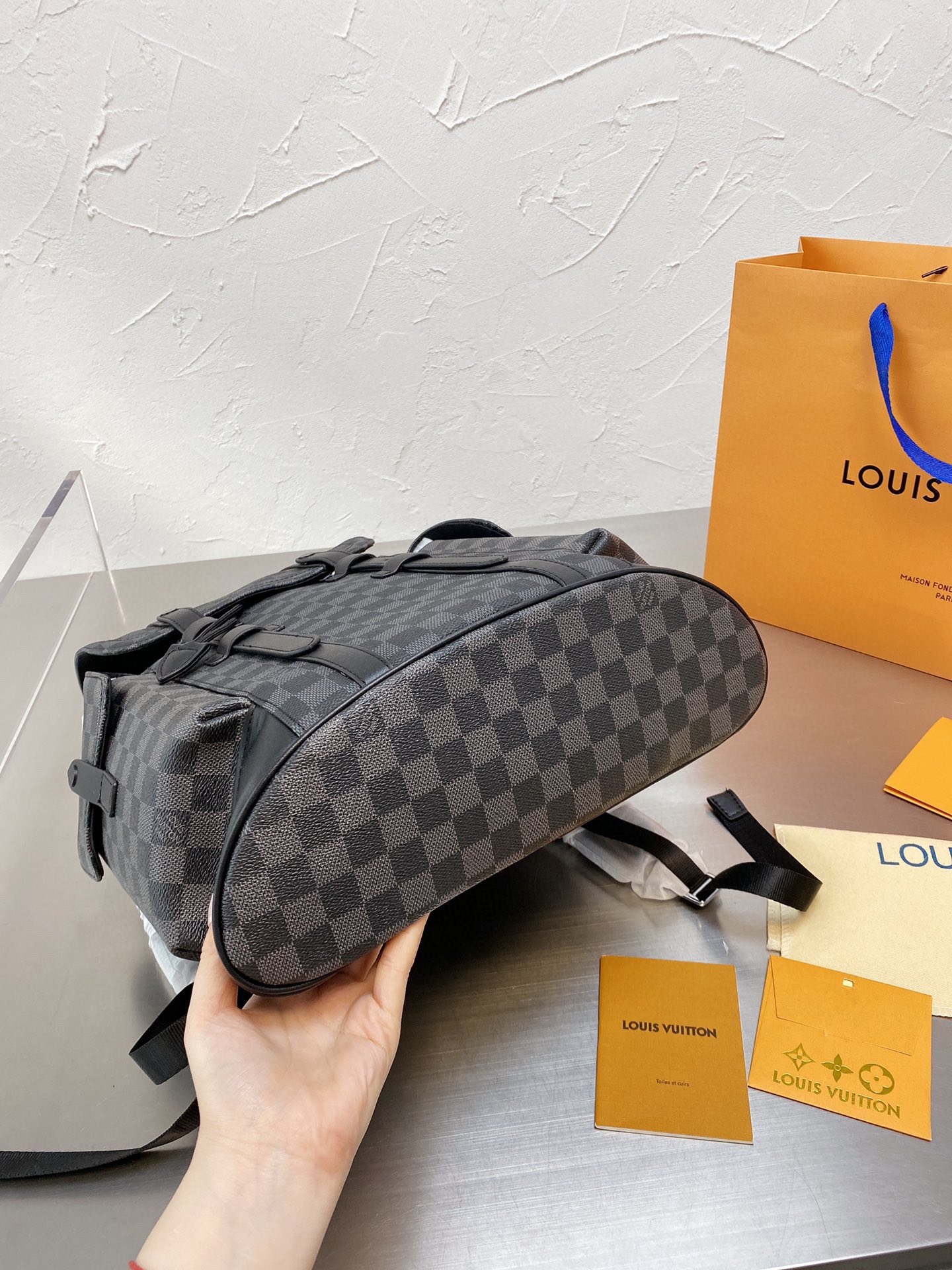 L style bag Backpack For Unisex-Luxeon