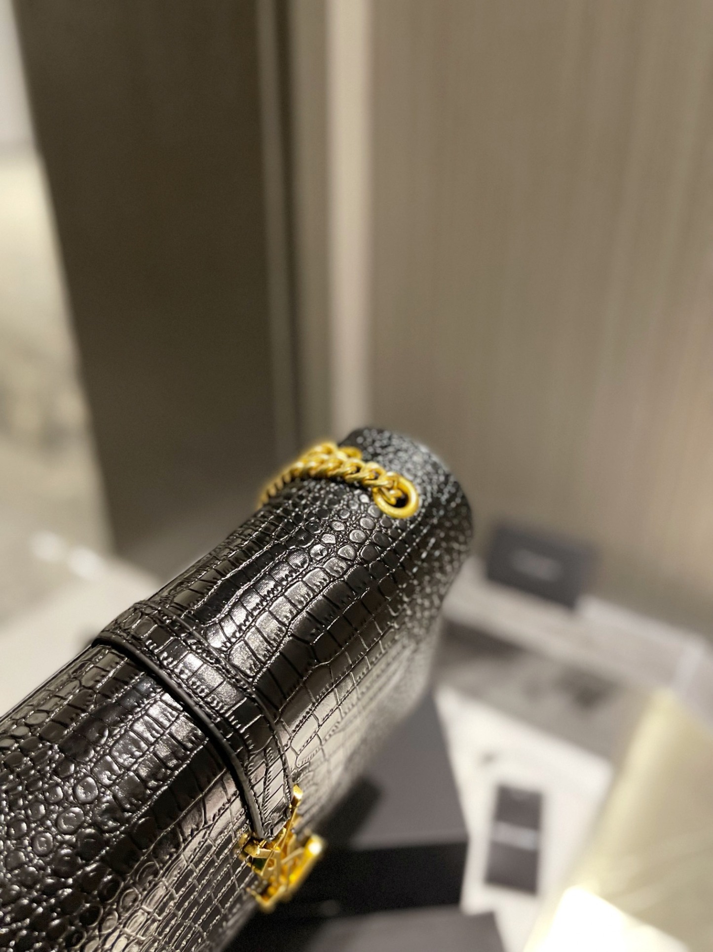 Y style Saint Laurent Handbags Crocodile Pattern-Luxeon