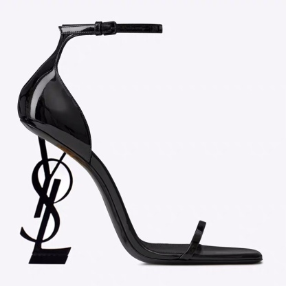 Saint Laurent letter heel square toe round toe-Luxeon