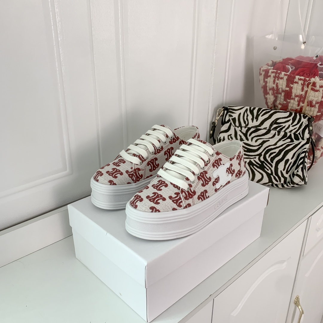 C style Platform Printed Canvas Shoes-Luxeon