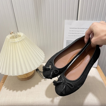 Coach new women bow-knot loafers flats-Luxeon
