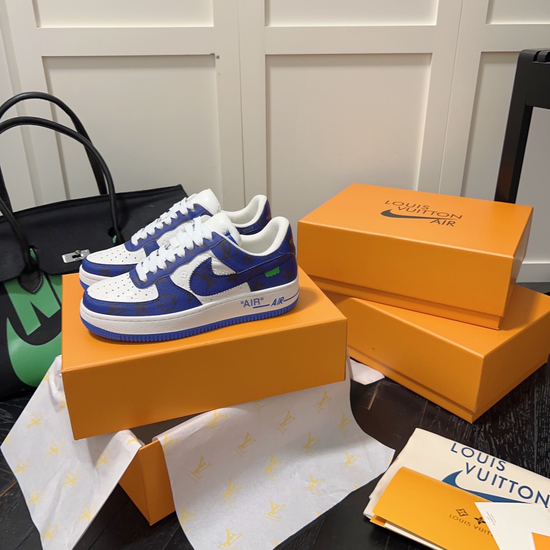 L style . x . Air Force1 22ss co-brand commerative sneaker Unisex casual shoes-Luxeon