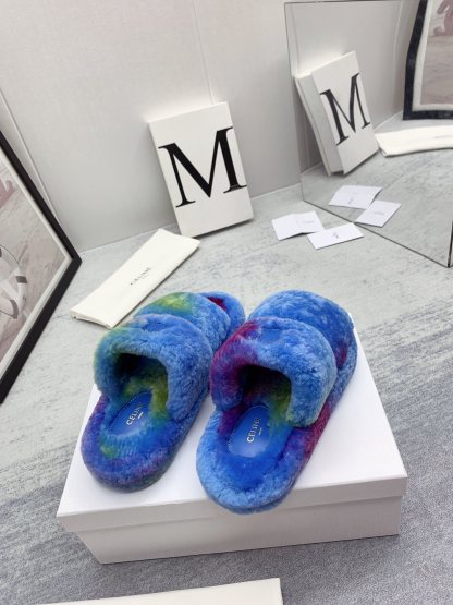 C style new winter pure wool slippers top quality-Luxeon