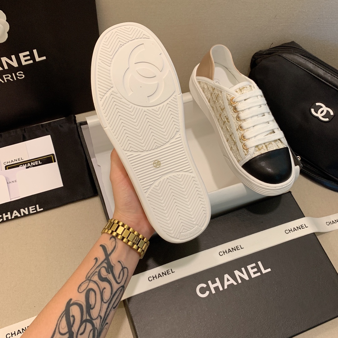 C style Classic Fashion Two-Piece White Shoes-Luxeon