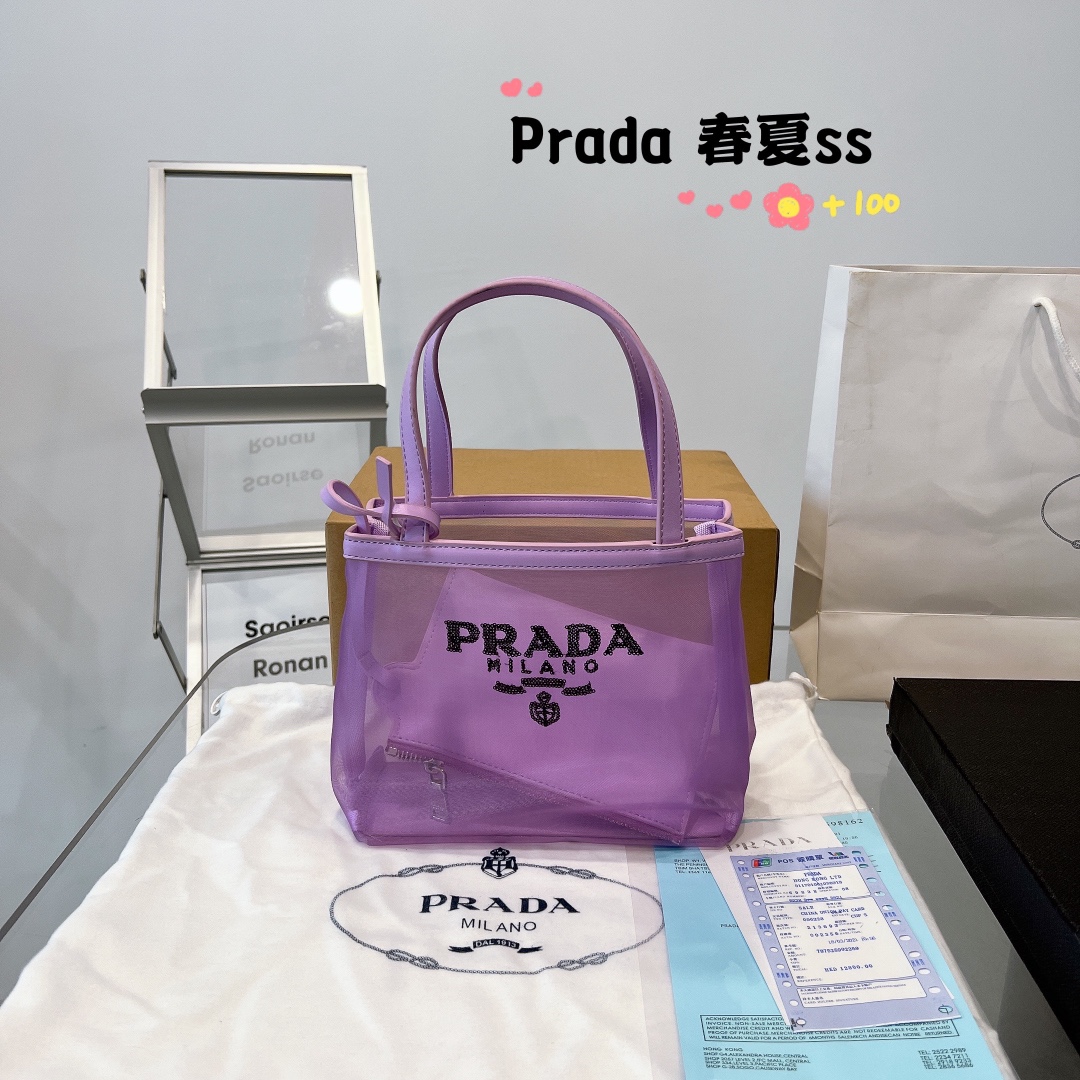 P style Mesh Shopping Handbags 2 in 1-Luxeon