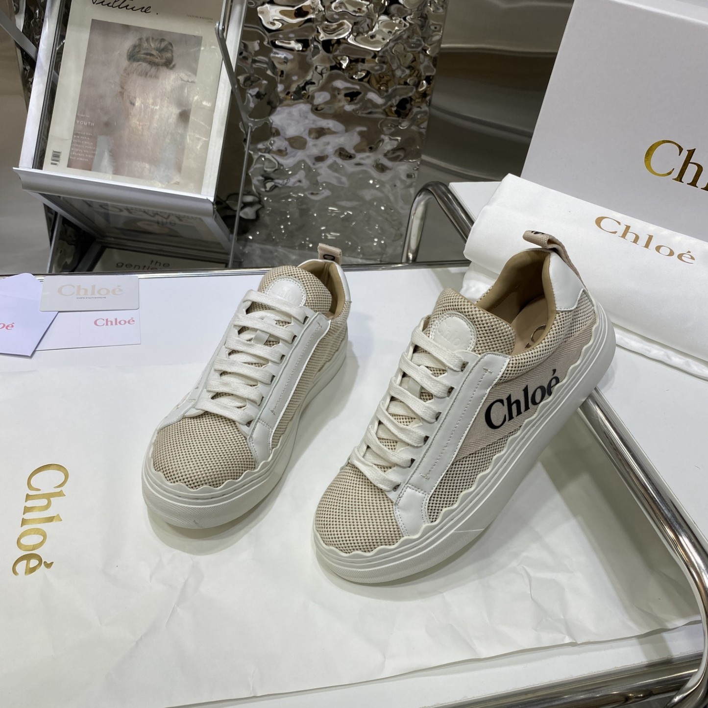 Chloe autumn new canvas flats casual shoes-Luxeon