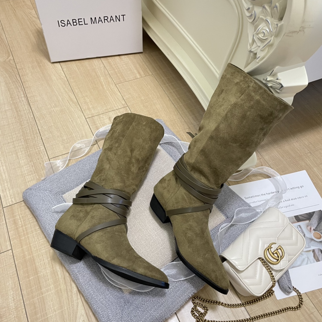 ISABEL MARANT new women mid-calf boots-Luxeon