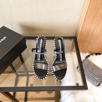 Alexander women transparant strap rhinestone high heels pumps-Luxeon