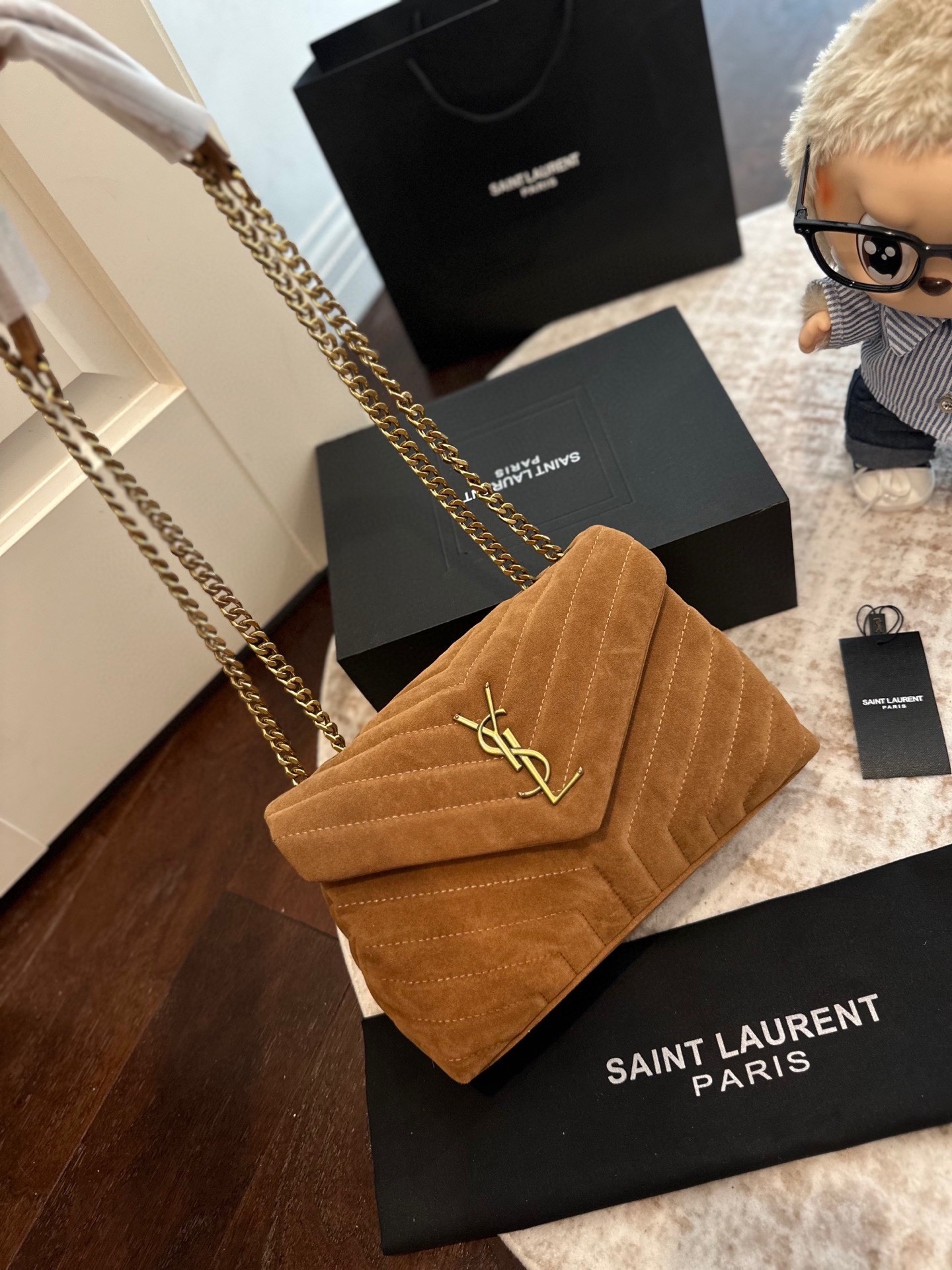 Suede cloud bag 25*16cm