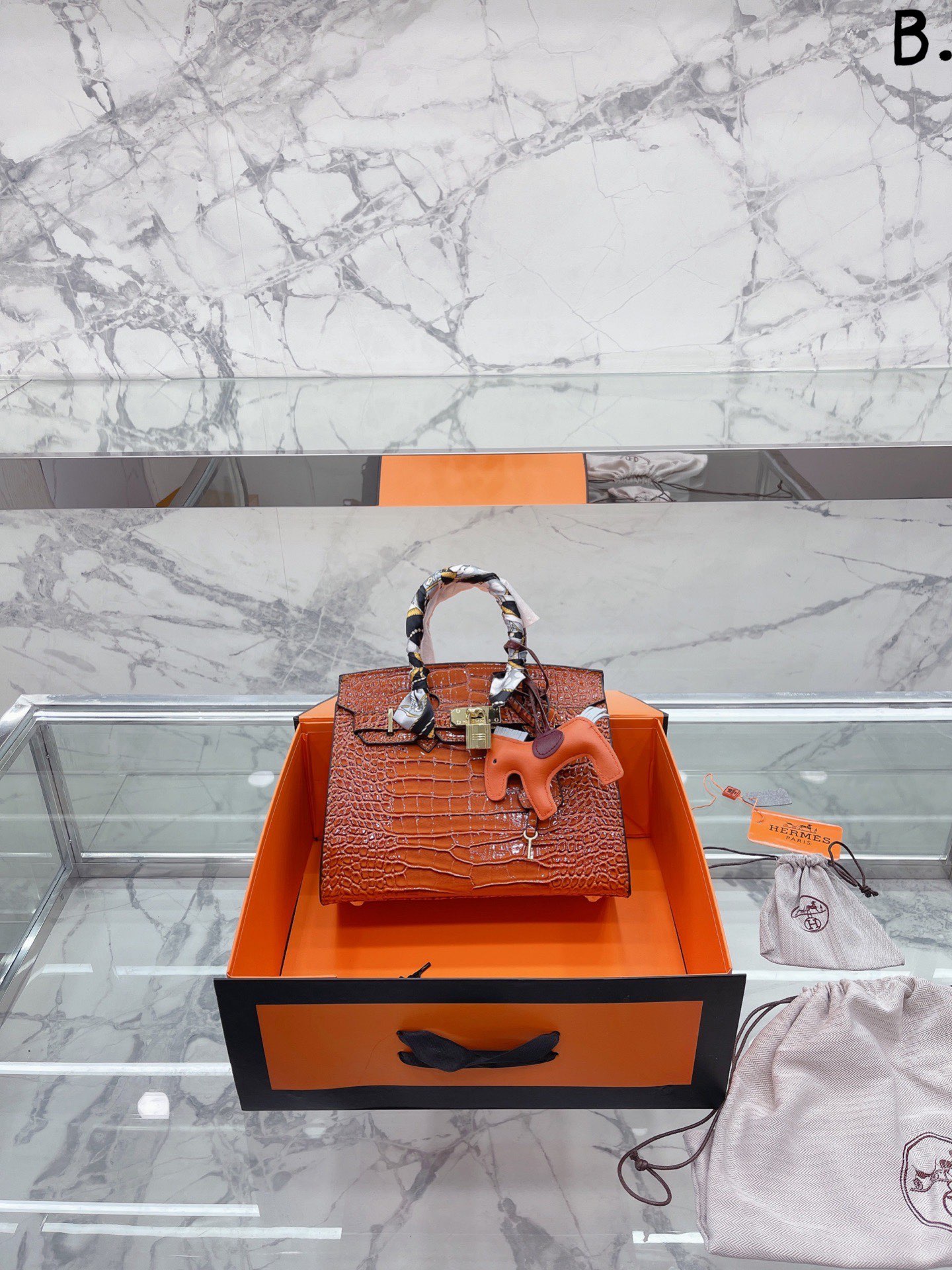 H style Birkin Classic Handbags Crocodile Pattern-Luxeon