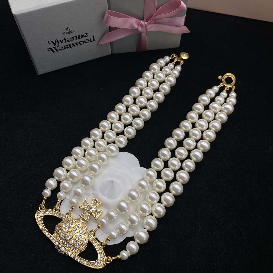 Western Queen Mother's Pearl Necklace-Luxeon