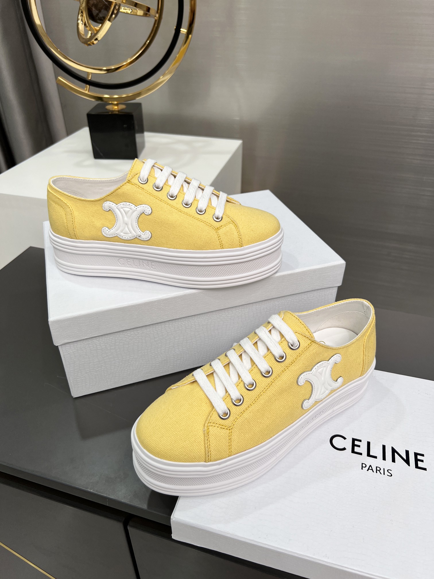 C style low heel canvas casual shoes-Luxeon