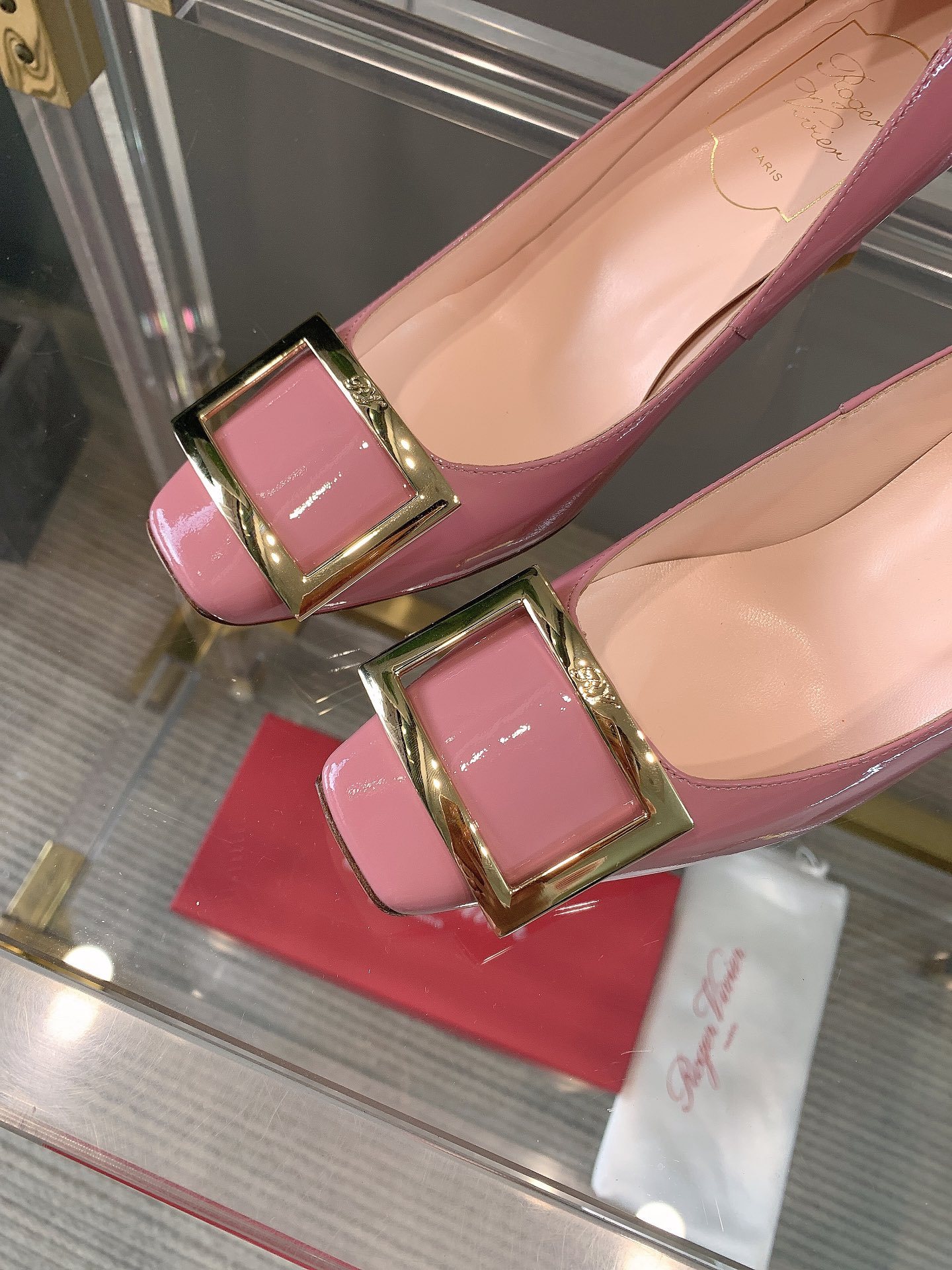 Roger Vivie Women Square Buckle Stiletto-Luxeon